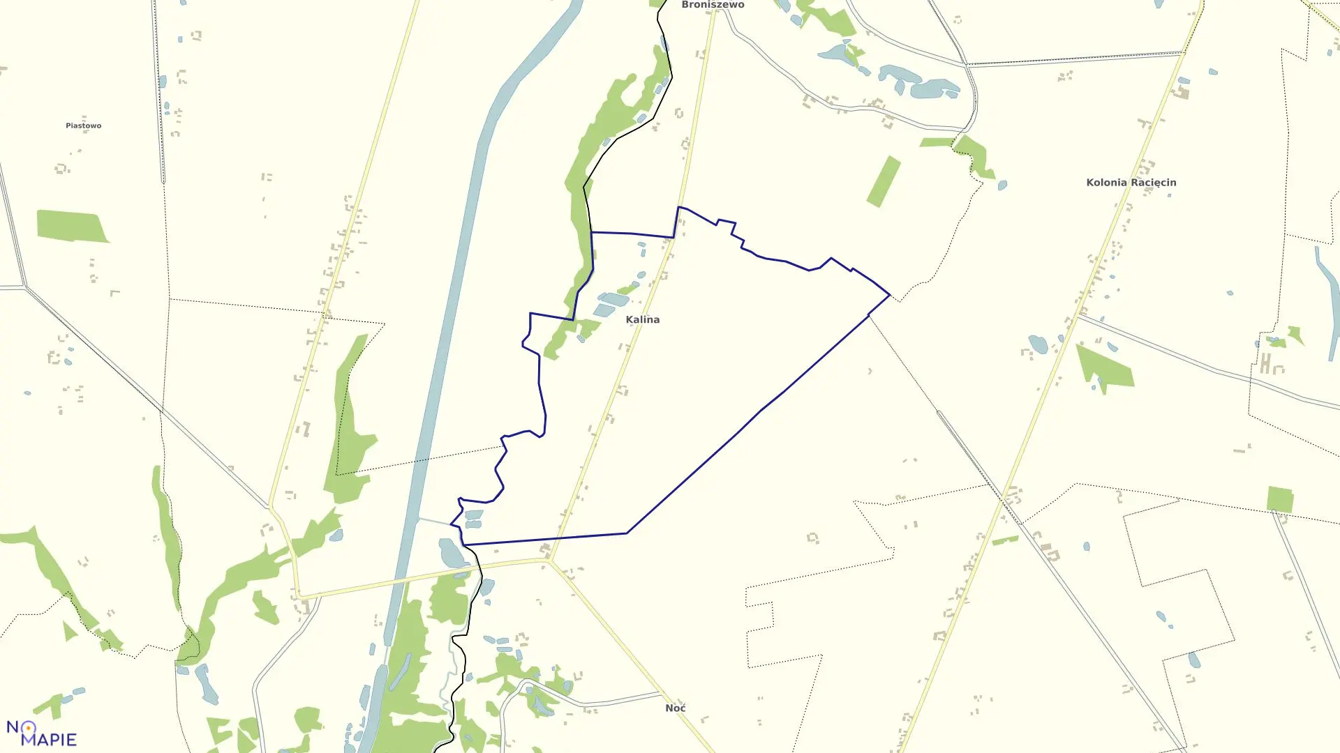 Mapa obrębu KALINA w gminie Wierzbinek